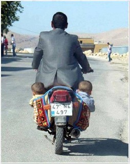 funny baby carring bike