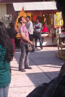 Aamir Khan on the sets of Peekay Peekay  P K