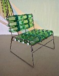 handmade chair with bottles