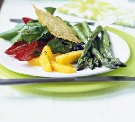 watercress salad with orange asparagus   parmesan